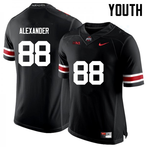 Ohio State Buckeyes #88 AJ Alexander Youth Official Jersey Black